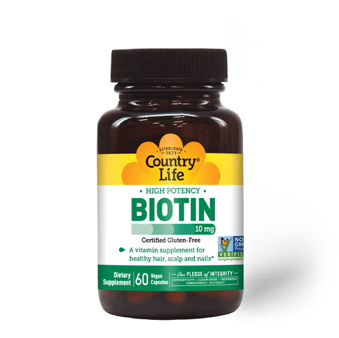 Вітаміни та мінерали Country Life High Potency Biotin 10 mg, 60 капсул