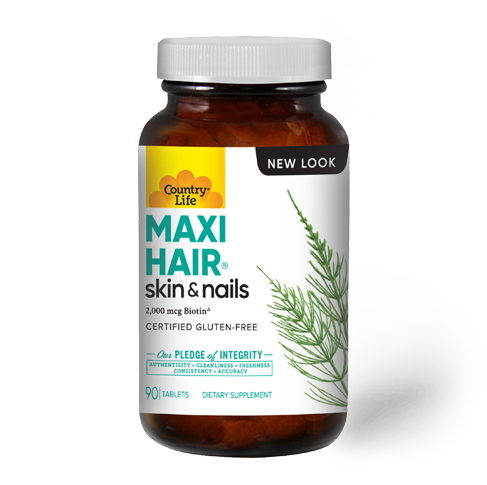 Вітаміни та мінерали Country Life Maxi-Hair, 90 таблеток