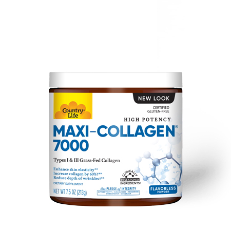 Вітаміни та мінерали Country Life Maxi-Collagen type 1and3 + C and A + Biotin, 213 грам