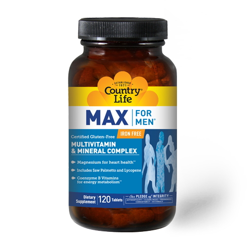 Вітаміни та мінерали Country Life Max for Men, 120 таблеток
