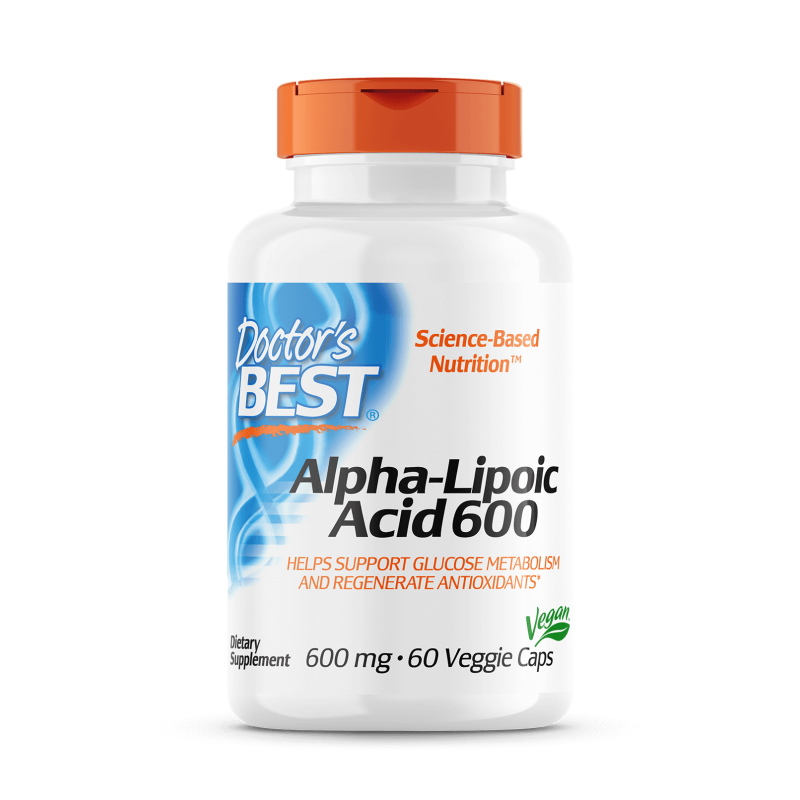 Натуральная добавка Doctor's Best Alpha-Lipoic Acid 600 mg, 60 вегакапсул