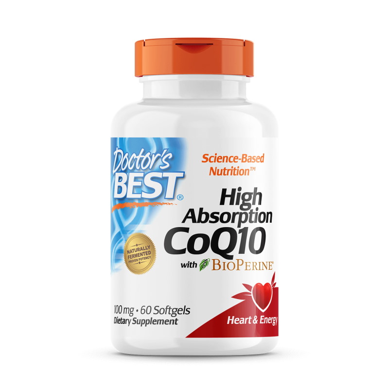 Натуральная добавка Doctor's Best CoQ10 100 mg with BioPerine, 60 капсул