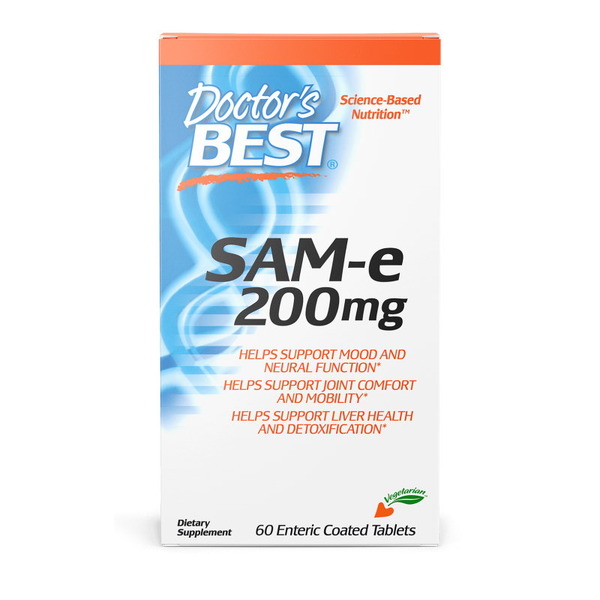 Амінокислота Doctor's Best SAM-e 200 mg (S-Adenosyl-L-Methionine), 60 таблеток