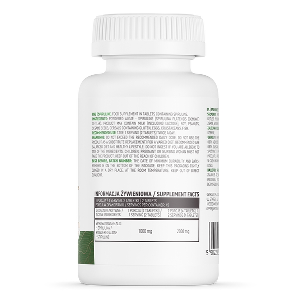 Натуральная добавка OstroVit Vege Spiruline, 90 таблеток. Фото 2
