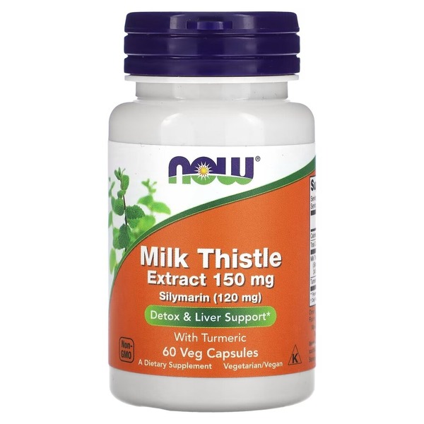 Натуральна добавка NOW Silymarin Milk Thistle 150 mg, 60 вегакапсул