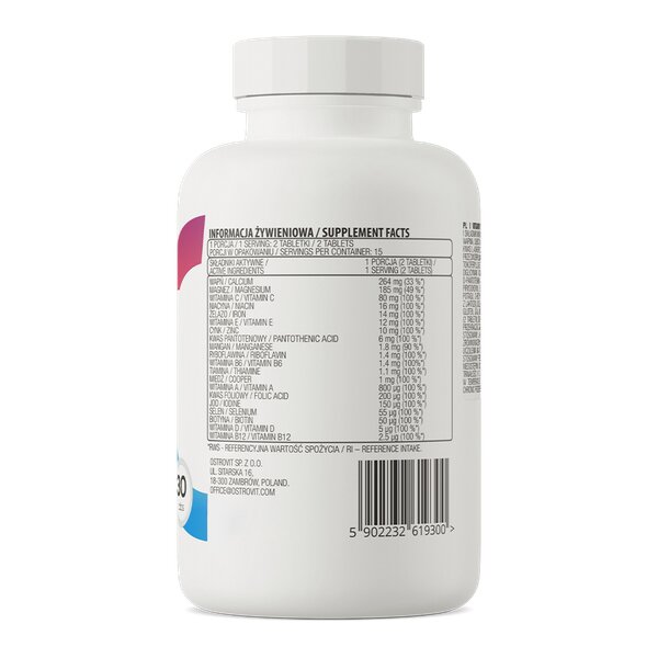 Витамины и минералы OstroVit 100% Vit & Min, 30 таблеток. Фото 2