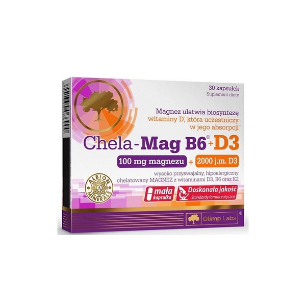 Витамины и минералы Olimp Sport Nutrition Chela-Mag B6+D3, 30 капсул