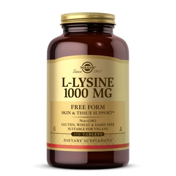 Амінокислота Solgar L-Lysine 1000 mg, 250 таблеток