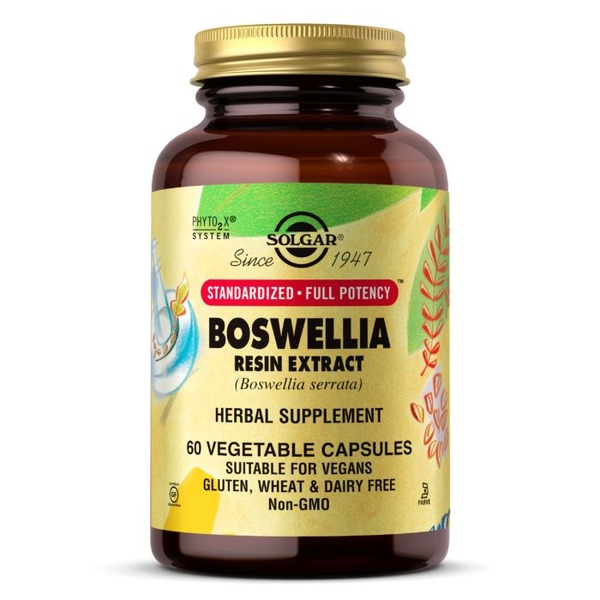 Натуральна добавка Solgar Boswellia Resin Extract Standardized Full Potency, 60 вегакапсул