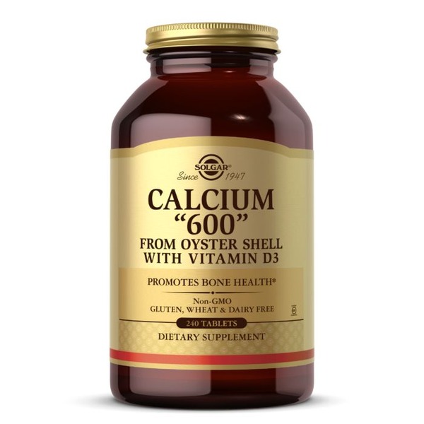 Вітаміни та мінерали Solgar Calcium 600 mg from Oyster Shell with Vitamin D3, 240 таблеток