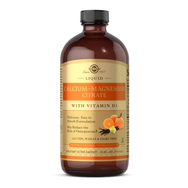 Вітаміни та мінерали Solgar Calcium Magnesium Citrate with Vitamin D3 Liquid, 473 мл