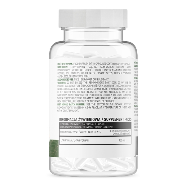 Амінокислота OstroVit Vege Tryptophan, 90 вегакапсул. Фото 2