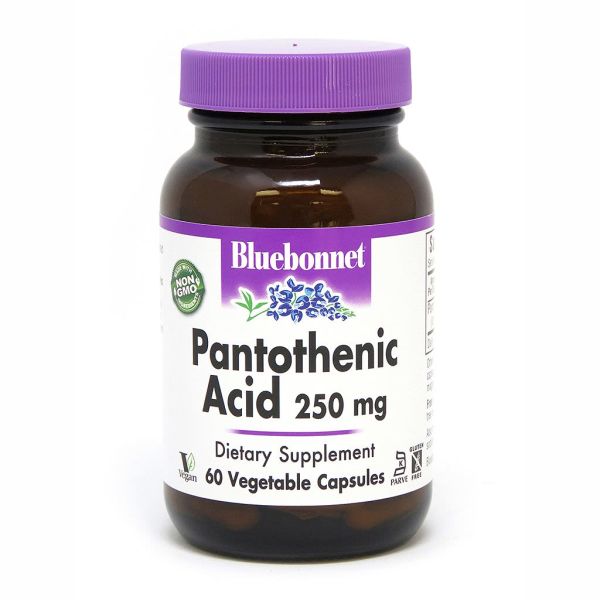 Вітаміни та мінерали Bluebonnet Nutrition Pantothenic Acid 250 mg, 60 вегакапсул