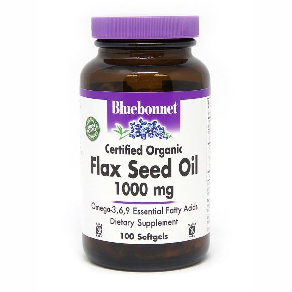 Жирні кислоти Bluebonnet Nutrition Flax Seed Oil 1000 mg, 100 капсул