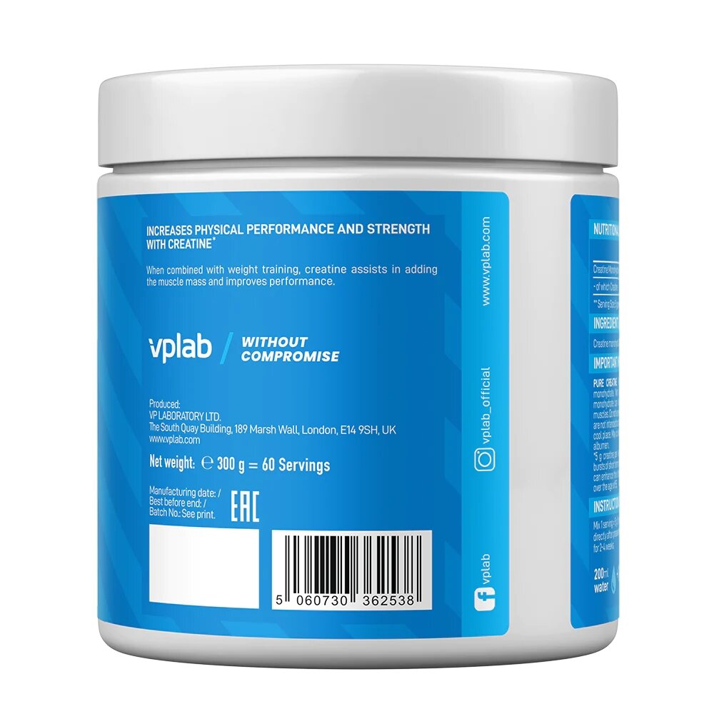 Креатин VPLab Pure Creatine, 300 грамм. Фото 3