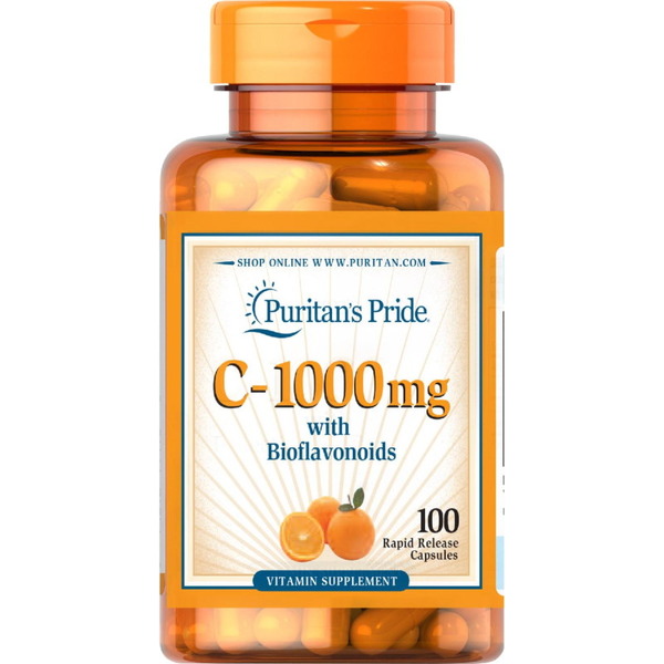 Вітаміни та мінерали Puritan's Pride Vitamin C 1000 mg with Bioflavonoids, 100 капсул