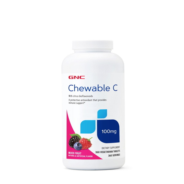 Жевательный Витамин C GNC Chewable C 100 mg, 360 вегатаблеток