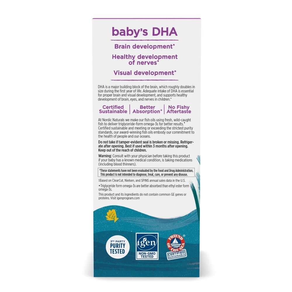 Жирні кислоти Nordic Naturals Baby's DHA, 60 мл. Фото 4