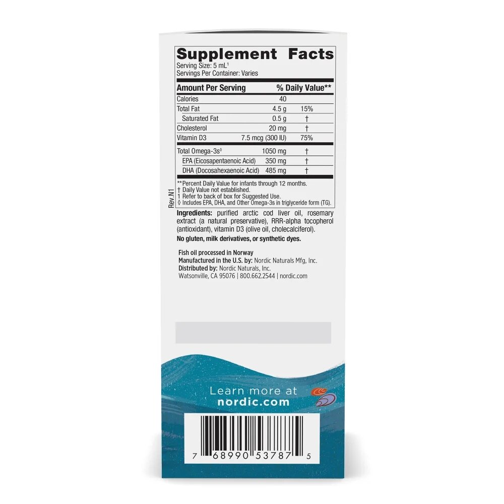 Жирні кислоти Nordic Naturals Baby's DHA, 60 мл. Фото 2