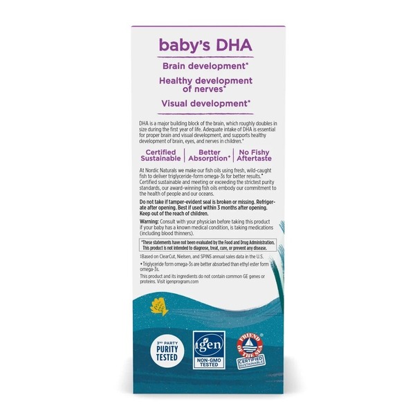 Жирні кислоти Nordic Naturals Baby's DHA, 60 мл. Фото 4