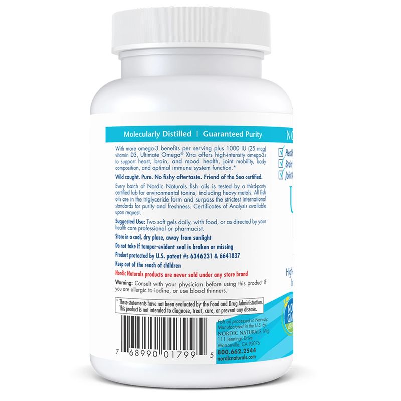 Жирні кислоти Nordic Naturals Ultimate Omega Xtra, 60 капсул. Фото 3