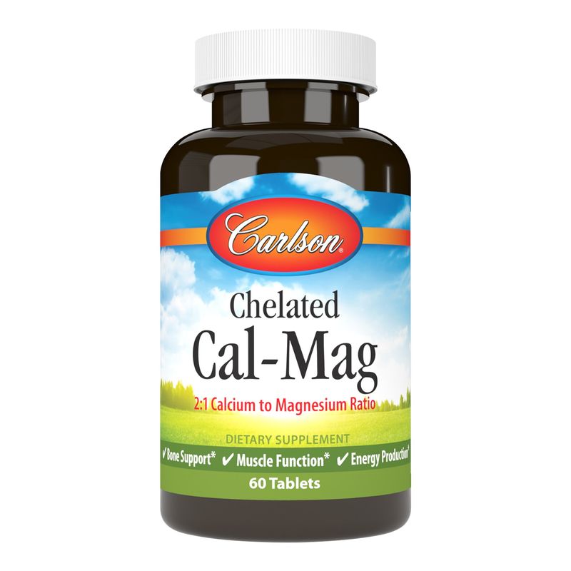 Вітаміни та мінерали Carlson Labs Chelated Cal-Mag, 60 капсул