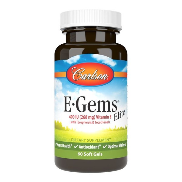 Витамины и минералы Carlson Labs E-Gems Plus 400 IU, 60 капсул