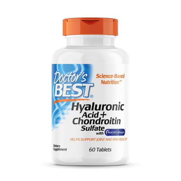 Препарат для суглобів і зв'язок Doctor's Best Hyaluronic Acid with Chondroitin Sulfate, 60 таблеток