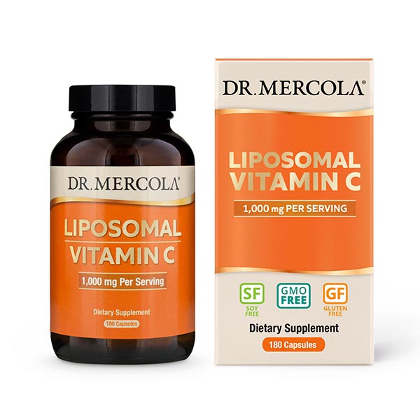 Вітаміни та мінерали Dr. Mercola Liposomal Vitamin C 1000 mg, 180 капсул