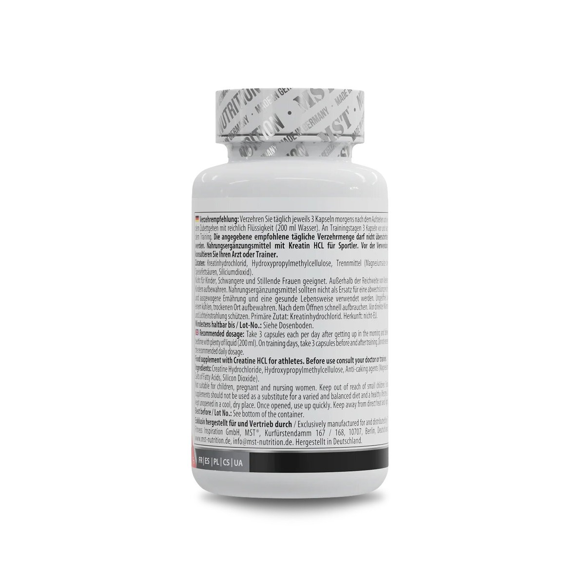 Креатин MST Nutrition Creatine HCL, 90 вегакапсул. Фото 3
