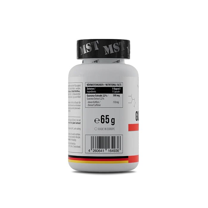 Передтренувальний комплекс MST Nutrition Guarana 22%, 90 капсул. Фото 2