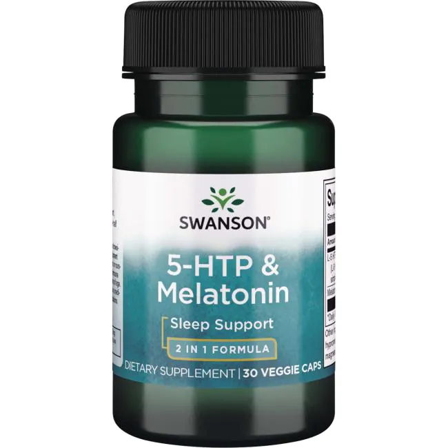 Амінокислота Swanson 5-HTP & Melatonin, 30 капсул