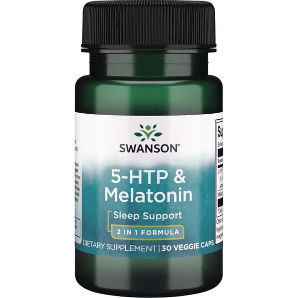 Амінокислота Swanson 5-HTP & Melatonin, 30 капсул