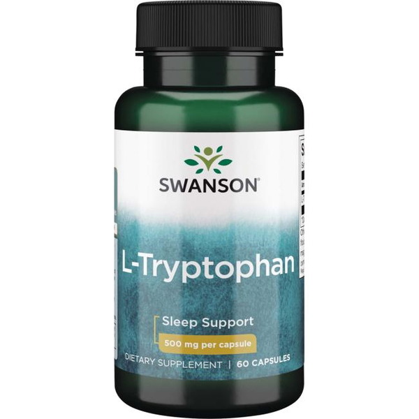 Амінокислота Swanson L-Tryptophan 500 mg, 60 капсул
