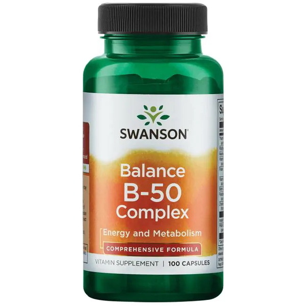 Вітаміни та мінерали Swanson Balance B-50 Complex, 100 капсул