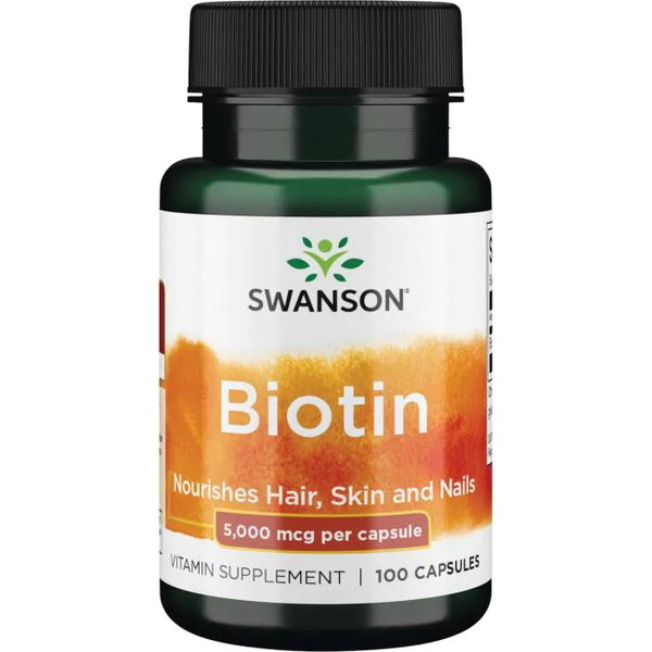 Вітаміни та мінерали Swanson Biotin 5000 mcg, 100 капсул