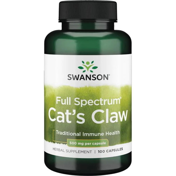 Натуральна добавка Swanson Cat's Claw 500 mg Full Spectrum, 100 капсул