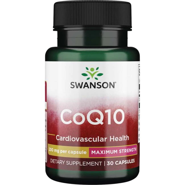 Натуральна добавка Swanson CoQ10 200 mg Maximum Strength, 30 капсул