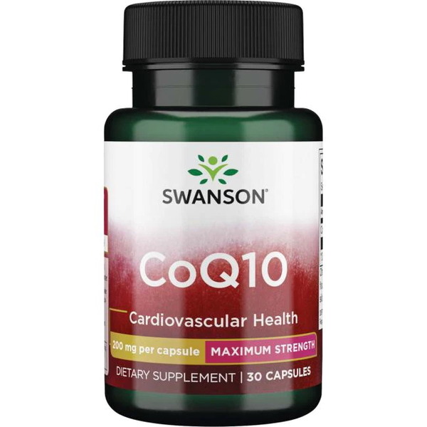 Натуральна добавка Swanson CoQ10 200 mg Maximum Strength, 30 капсул