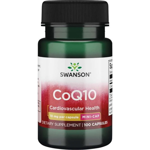 Натуральна добавка Swanson CoQ10 10 mg, 100 мини капсул