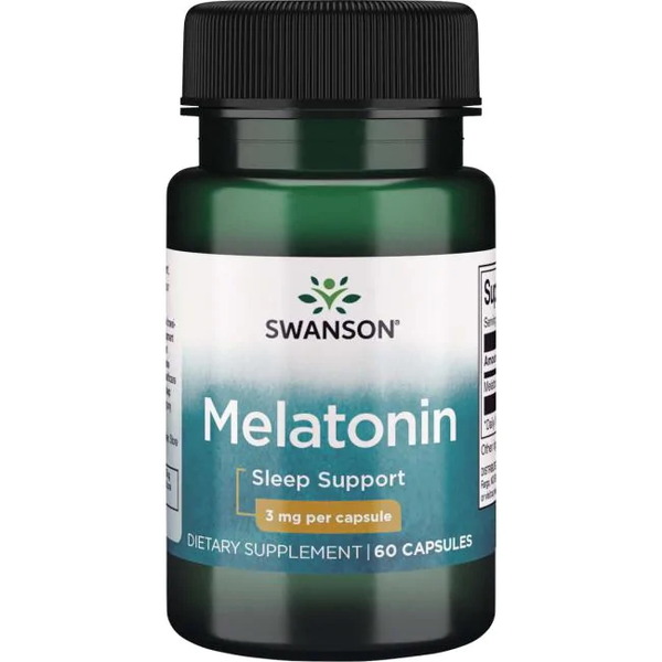Натуральная добавка Swanson Melatonin 3 mg, 60 капсул