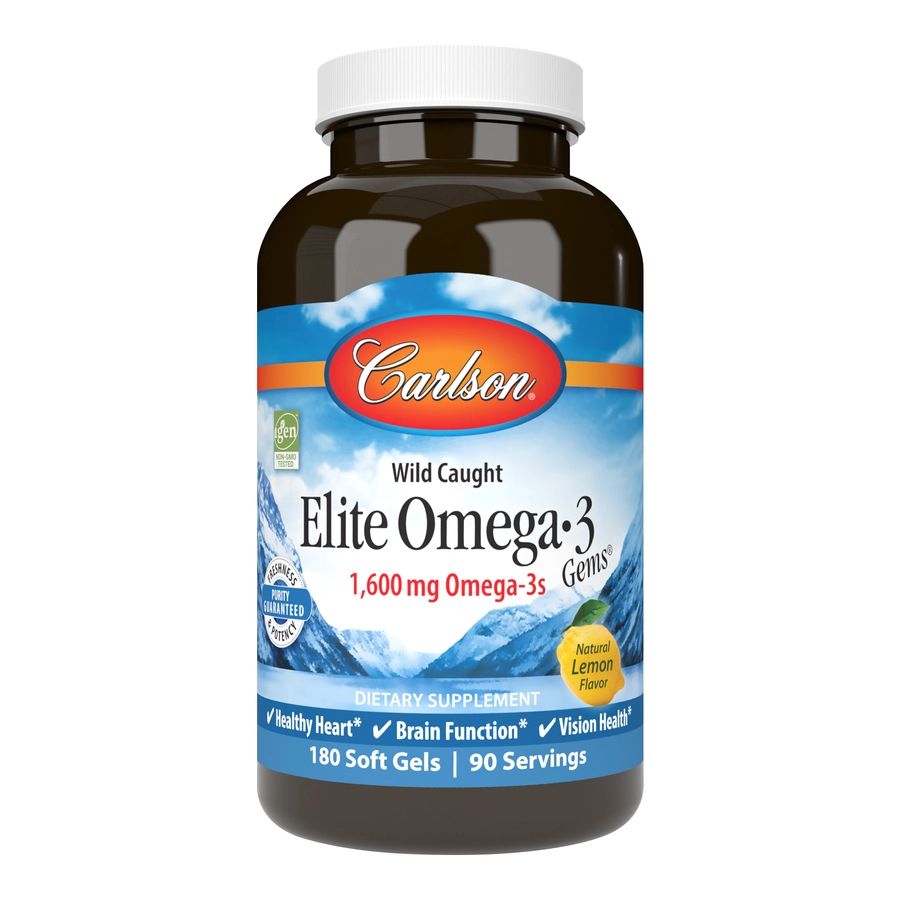 Жирные кислоты Carlson Labs Elite Omega-3 Gems, 180 капсул