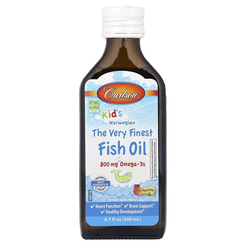 Жирні кислоти Carlson Labs Kid's The Very Finest Fish Oil, 200 мл. Фото 3