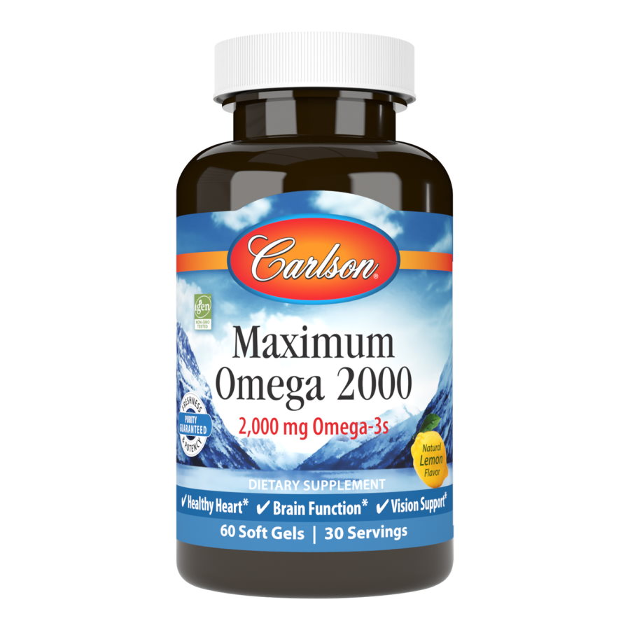 Жирні кислоти Carlson Labs Maximum Omega 2000 mg, 60 капсул