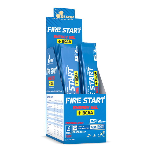 Передтренувальний комплекс Olimp Sport Nutrition Fire Start Energy Gel + BCAA, 20*36 грам