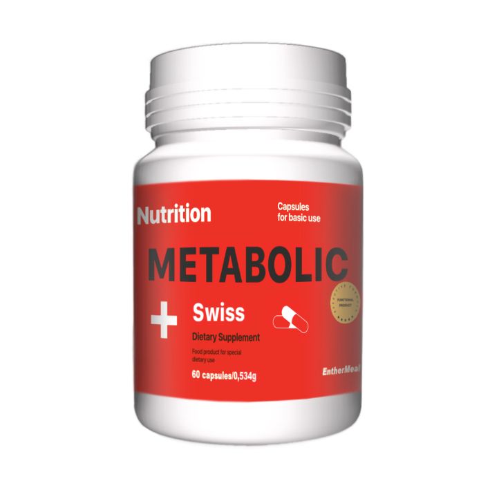 Витамины и минералы EntherMeal Metabolic Swiss, 60 капсул