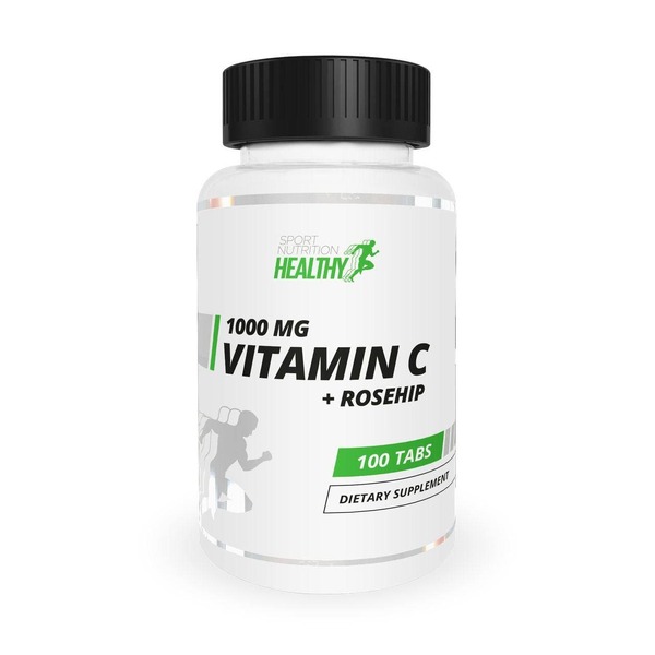 Витамины и минералы Healthy Vitamin C + Rosehips, 100 таблеток