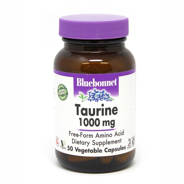 Аминокислота Bluebonnet Nutrition Taurine 1000 mg, 50 вегакапсул