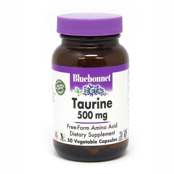 Аминокислота Bluebonnet Nutrition Taurine 500 mg, 50 вегакапсул