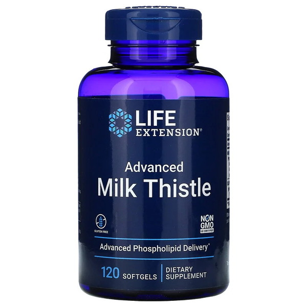 Натуральна добавка Life Extension Advanced Milk Thistle, 120 капсул